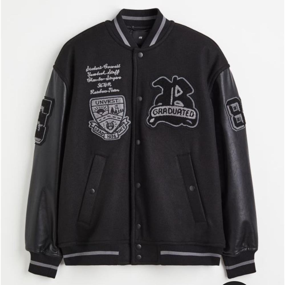 H&M Wool Blend Baseball Jacket